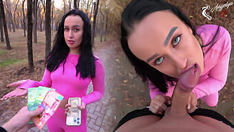 Angelya.G Gives A Deep Throat Blowjob In The Great Outdoors